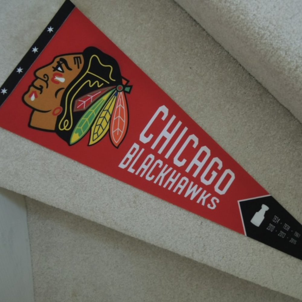 Chicago Blackhawks Pennant 6 Years Stanley Cup Champions NHL Souvenir NEW